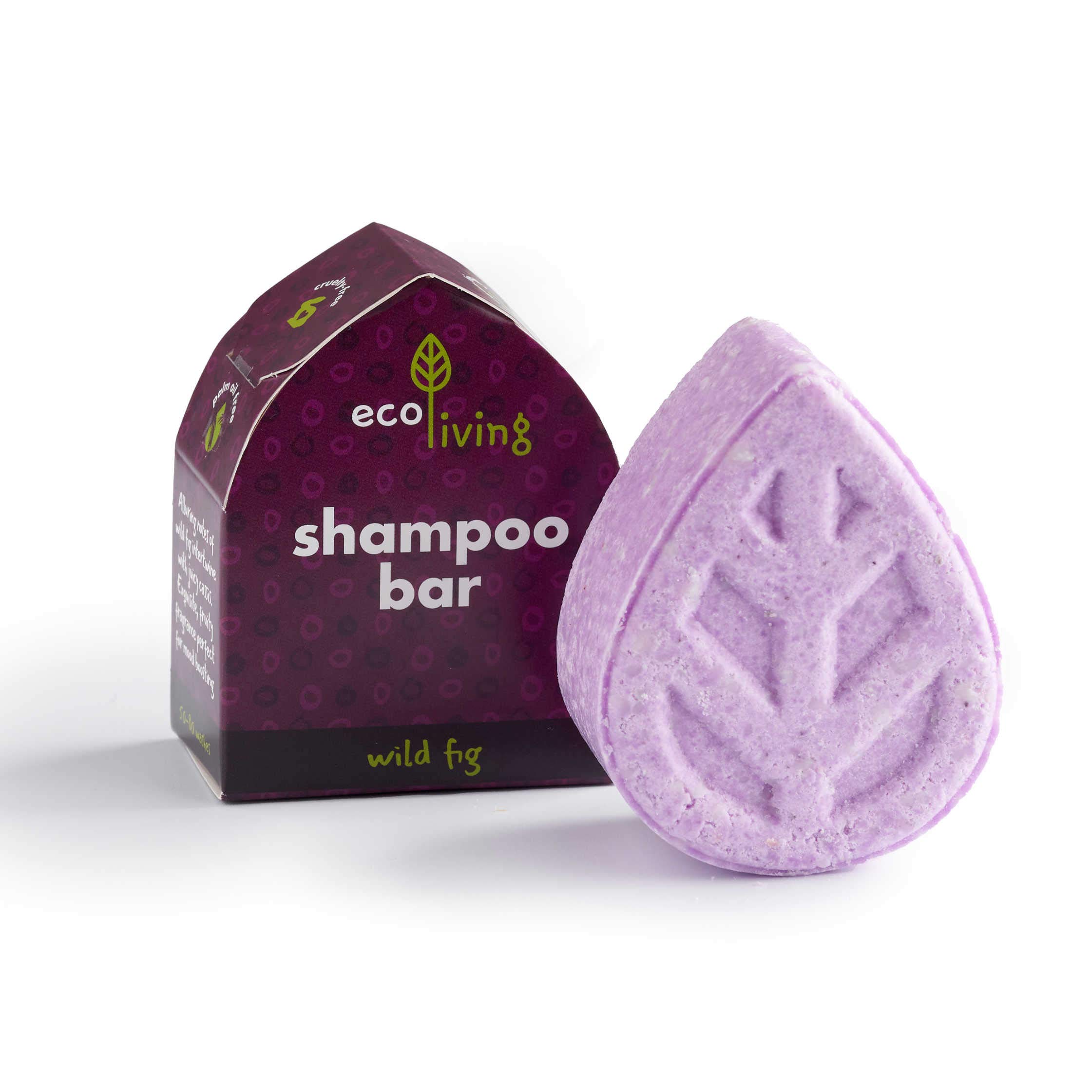 Eco Living Natural Eco Friendly Handmade Shampoo Bars, Made in the U.K, Suitable for Vegans, 85g. (Wild Fig)