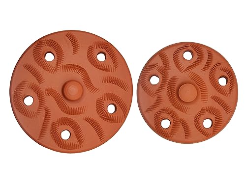 Miniatura 2 de Terracotta Weighted Plate for Grape Leaf Roll Dolma Dolmades Tolma Warak Enab - PACK of 2 - Perfect Tool for Stuffed Dishes! - IMPROVED SPECIAL
