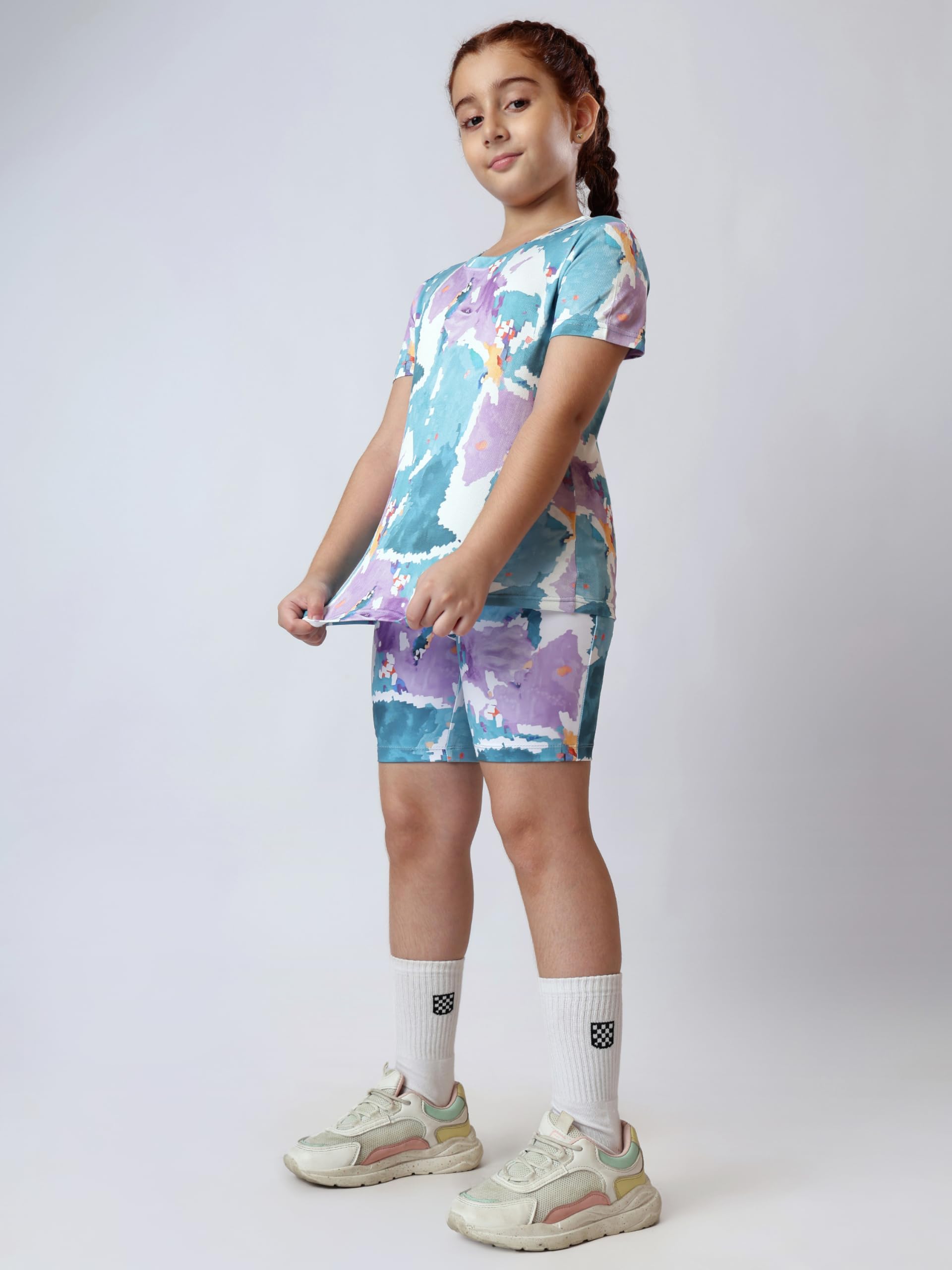 UMILDO Girl's Activewear T-Shirt – Dryfit Lightweight Sports Top for Kids | Stretchable Quick-Dry Fabric | Age 4–14 Years - Image 7 thumbnail