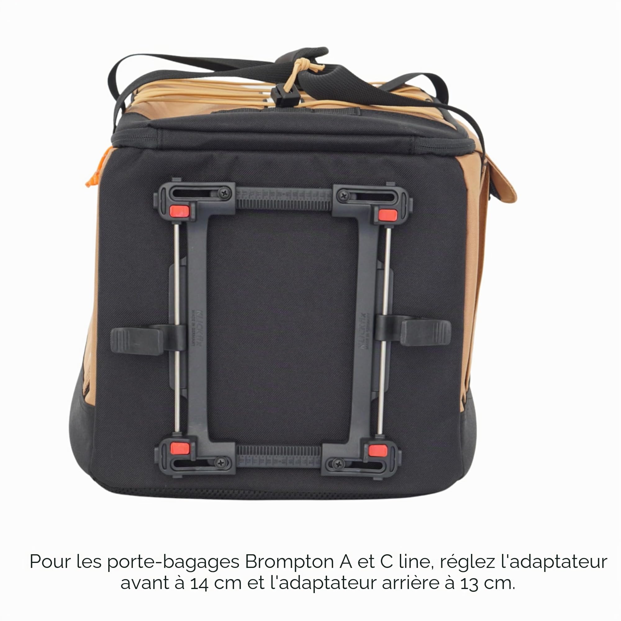 Vincita Voyage B.D.R. Sac à dos pour vélo pliable – Sac à dos, sac de sport, sac de rangement combiné avec KLICKfix UniKlip 2.0 37 L | Résistant à l'eau, design polyvalent (gris)