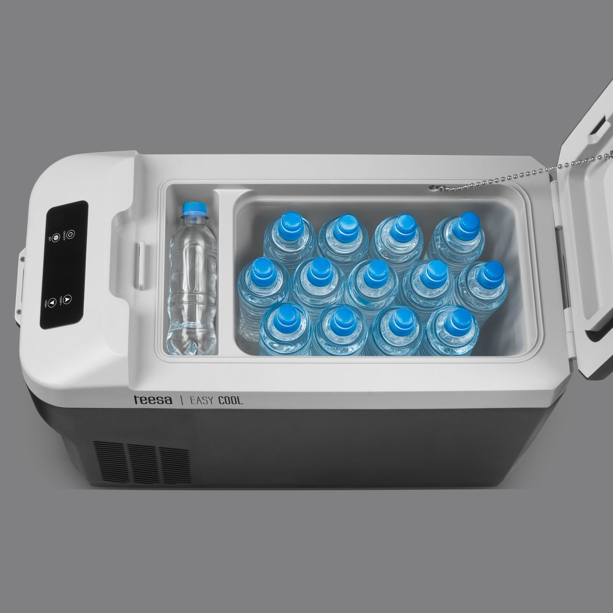 Teesa Frigorifero turistico professionale con funzione di congelamento ~-22°C Capacità a due scomparti 25L CC 12/24V AC 230V Pannello di controllo tattile LED TSA5007