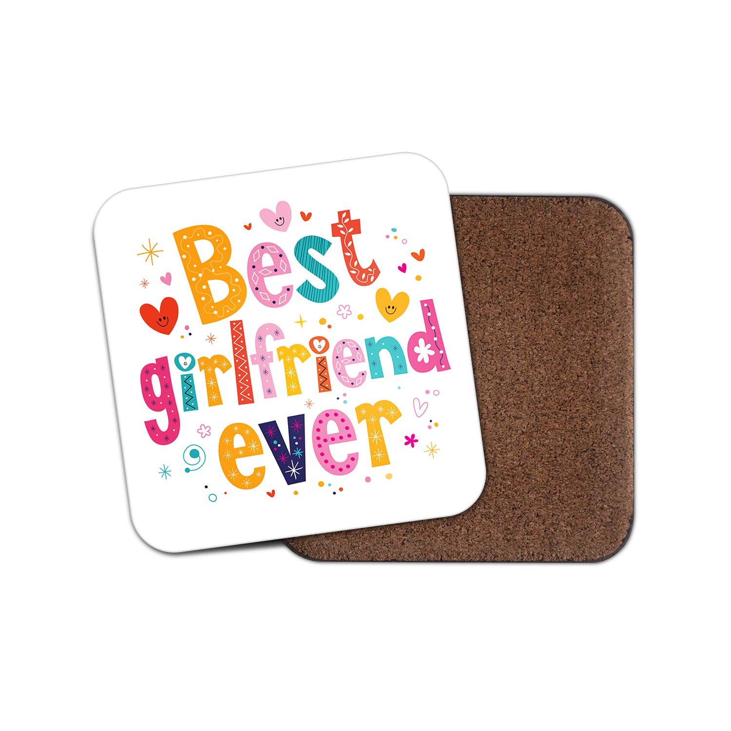 Destination Vinyl Ltd Girls Multicolor 1 X Best Friend Ever Coaster - Valentines Cute Pretty #29291