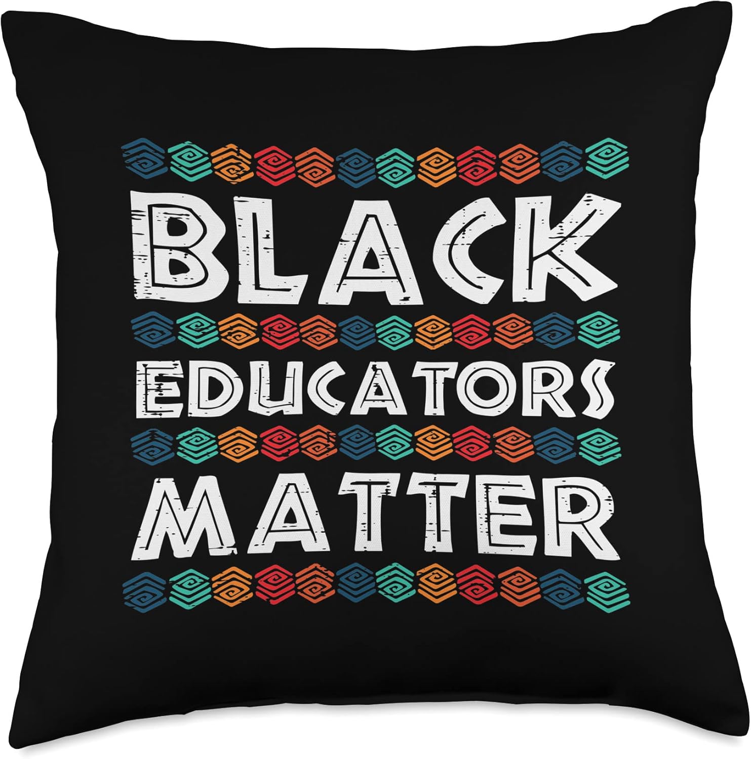 Black Educators Matter Black History Pride BHM Teacher Gift Throw Pillow