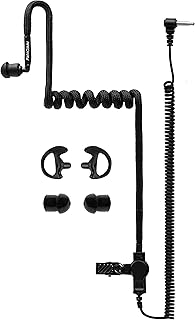 Moisture Resistant Listen Only Earpiece 3.5mm - Radio Earpiece for Law Enforcement, Police Earpiece for Radio Mic Earpiece Compatible with Motorola T600, T800 & Kenwood Two Way Radios