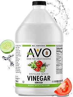 AVO 1 Gallon (128 oz) Pure Natural Distilled White Vinegar - 5% Acidity