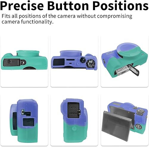 Miniatura 110 de Easy Hood Funda para cámara digital Canon Powershot G7 X Mark III, funda protectora de silicona suave con cubierta de lente extraíble para cámara