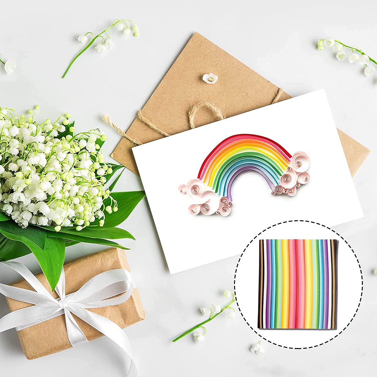 Lot De 1350 Bandes De Papier Origami En Forme D'Étoile - 7 Couleurs Constellations, Pour DIY Et Décoration