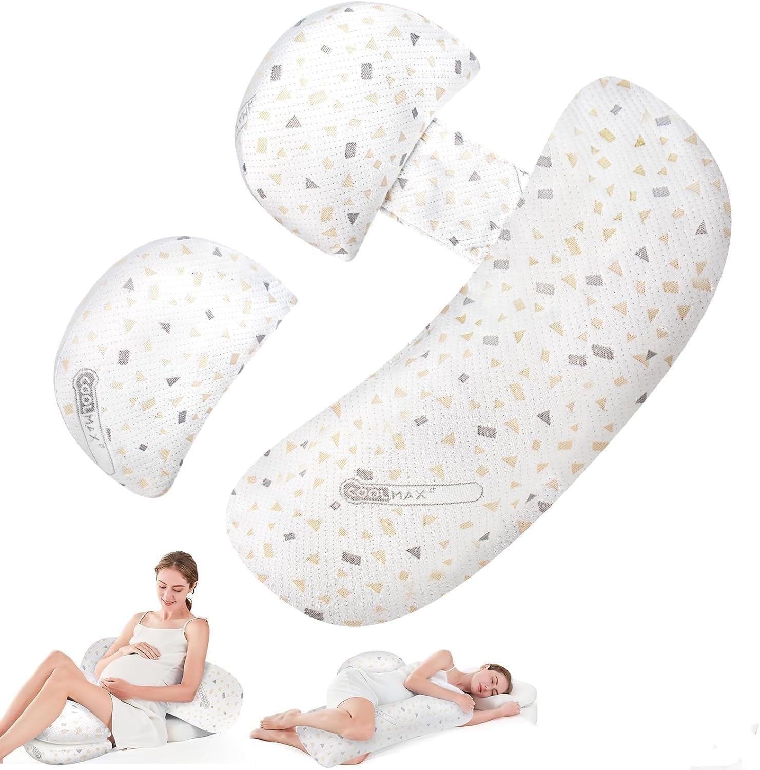 Pregnancy Pillow for Women Maternity Pillow with Removable Adjustable Cover — image 1