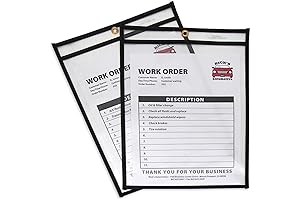 C-Line Stitched Shop Ticket Holders, Plastic Ticket Holder for Storage, 9 x...