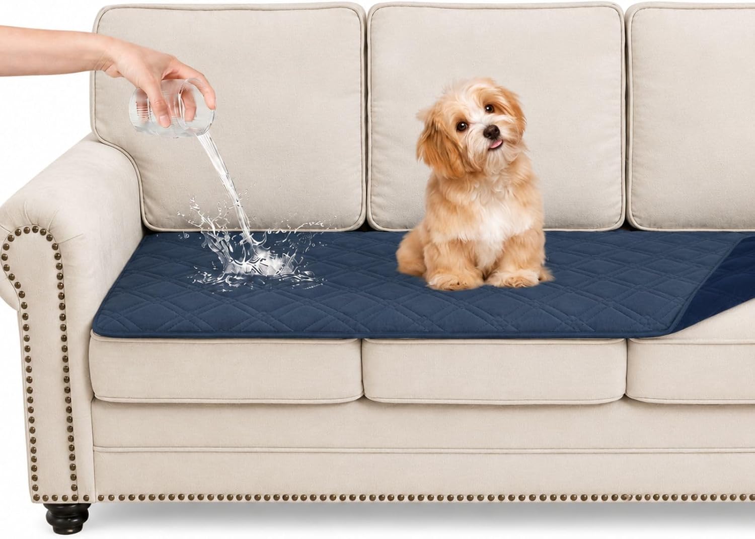 Waterproof 7 Layer Reversible Couch Covers for Dogs Bed Blanket