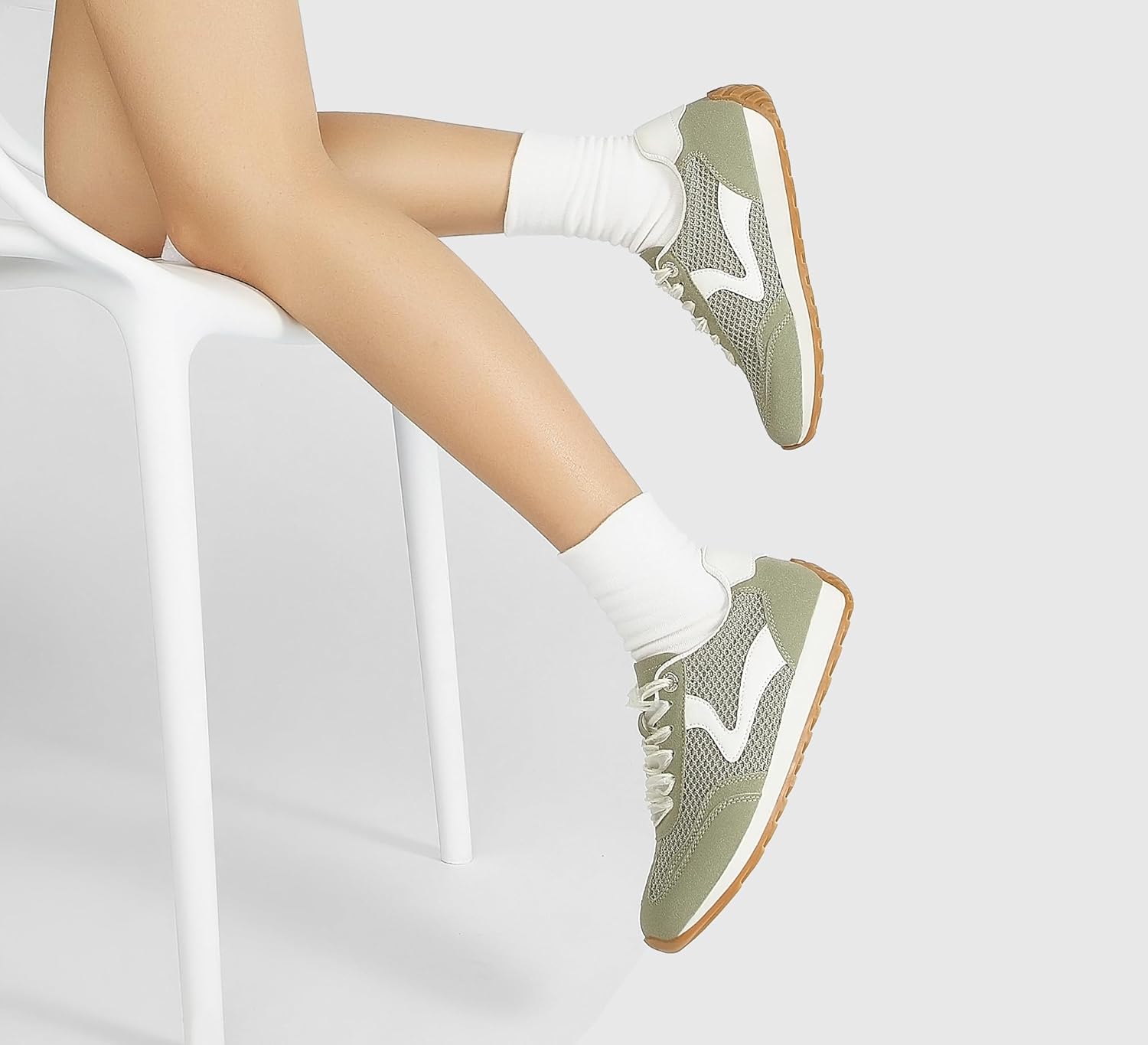 LUCKY STEP Women's Fashion Sneakers Trendy Tennis Shoes Neutral Stylish Retro Trainers Casual Running Walking Shoes - Image 2