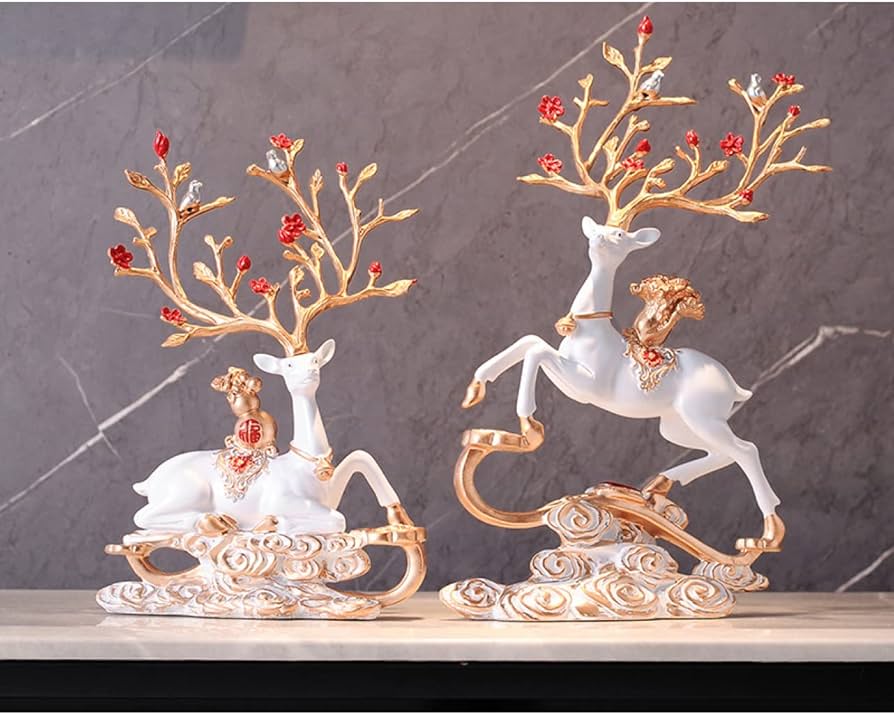 創造的な家のリビング装飾、陶磁器のニホンジカの置物9 創造的な家のリビング装飾、陶磁器のニホンジカの置物9