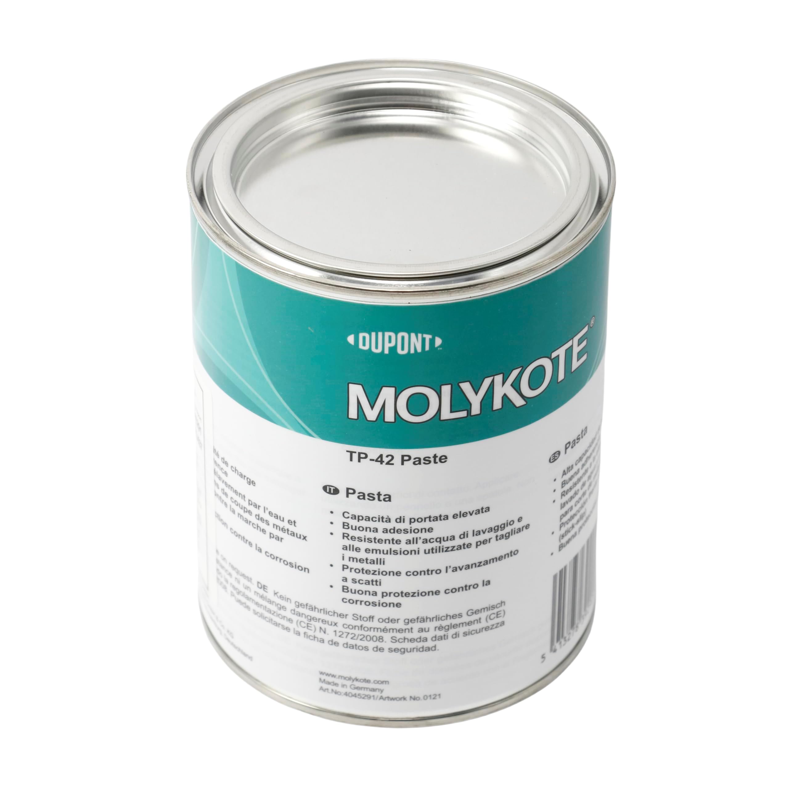 Molykote TP-42 Paste 1kg Dow Corning Lubrificante Grasso Anti Seize Frizione Lubrificazione Metallo Carico Alto Protezione dalla Corrosione Cuscinetti Mandrino a Base di Olio Minerale Beige Chiaro