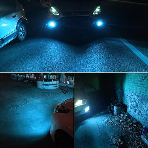 Miniatura 6 de Phinlion Bombillas LED antiniebla H10, 3200 lúmenes color azul hielo, súper brillantes PY20D 9145, focos antiniebla de repuesto para coches,