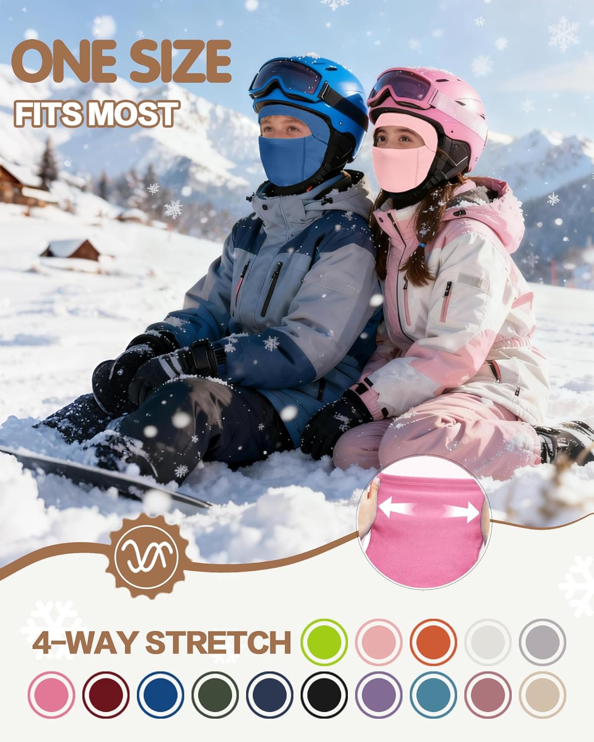 Wandx Kids Balaclava Ski Mask Windproof Warm Fleece Gaiter Face Cover Cold Weather Full Face Mask for Boys Girls - Image 7