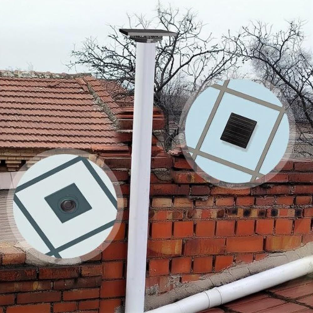 Ventilatore solare canalizzato 110 mm tetto a basso rumore (8W) | Funzionamento silenzioso sotto i 40 dB, avvio automatico alla luce del sole, adatto a condotti da 110 mm