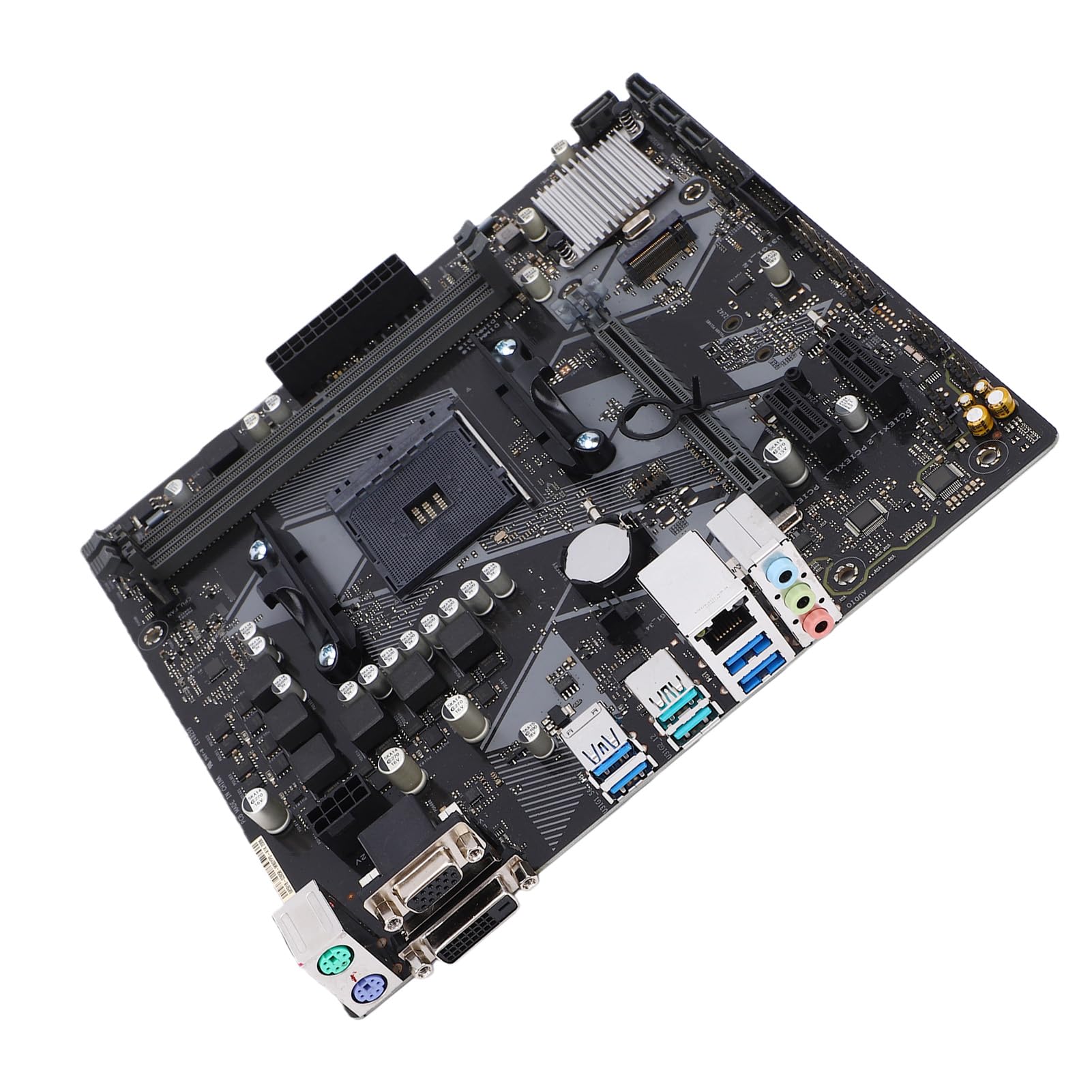 Mingzhe Płyta Główna AM4 do Komputera PC Płyta Główna do Komputera Stacjonarnego Obsługuje Procesory Ryzen Athlon od 1. 5. Generacji 64 GB DDR4 4400(OC) 6-fazowa + Wi-fi