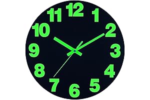 Plumeet Glow in the Dark Wall Clock: Light up Your Nights