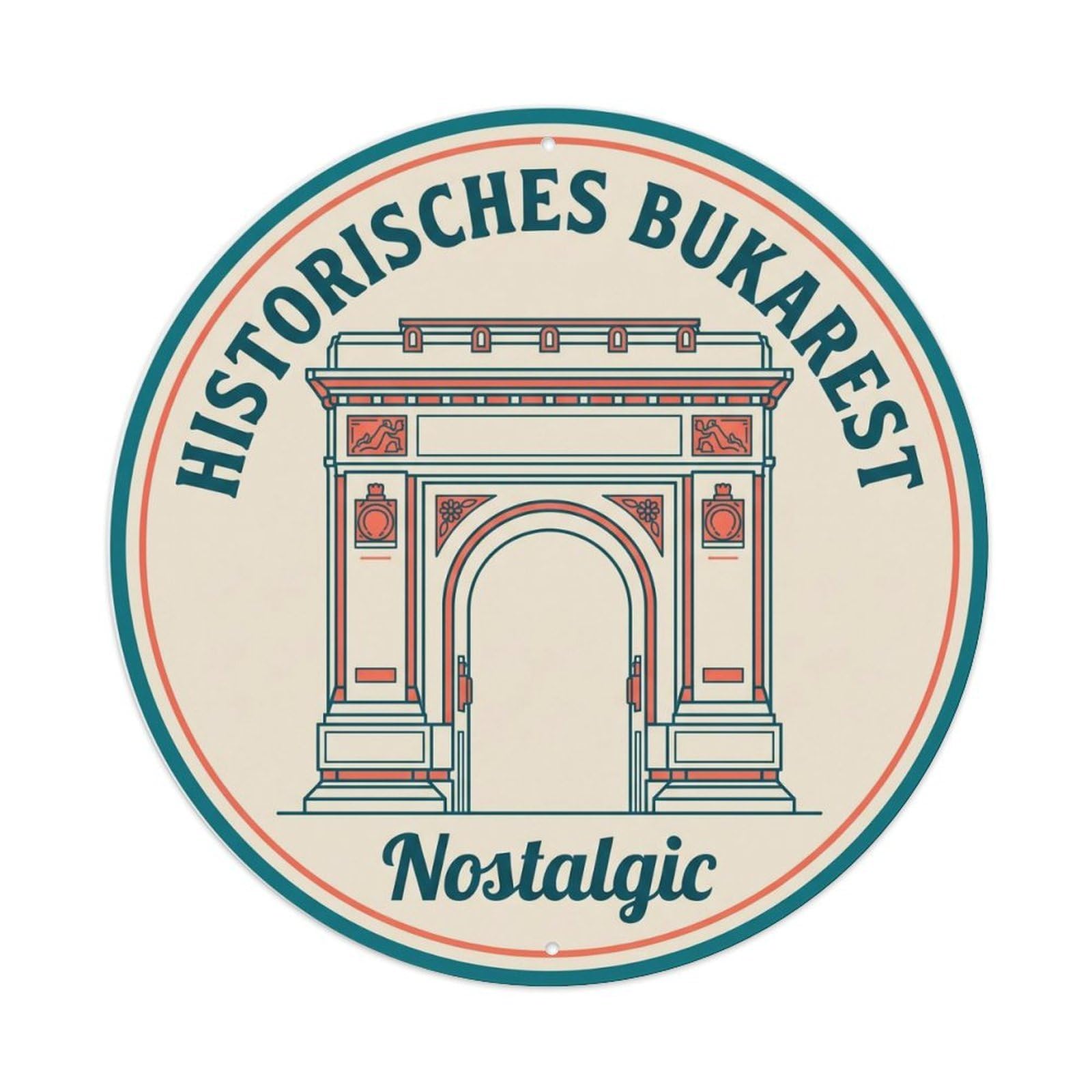 Vintage Travel Bucharest Triumph Nostalgic 2 Metal Tin Sign