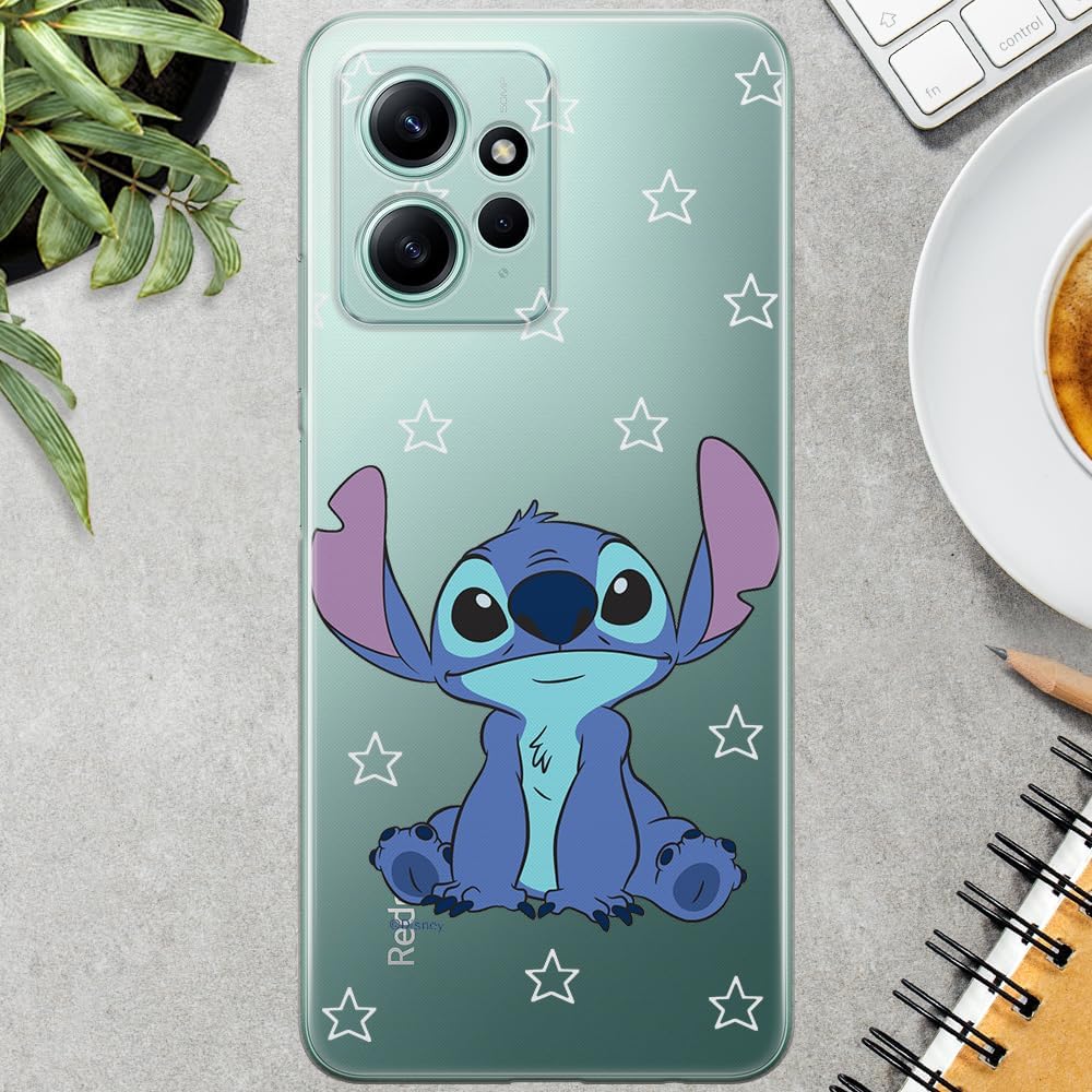 ERT GROUP Mobile Phone case for Xiaomi REDMI Note 12 4G Original and Officially Licensed Disney Pattern Stitch 006 optimally adapted to The Shape of The Mobile Phone, Partially Transparent