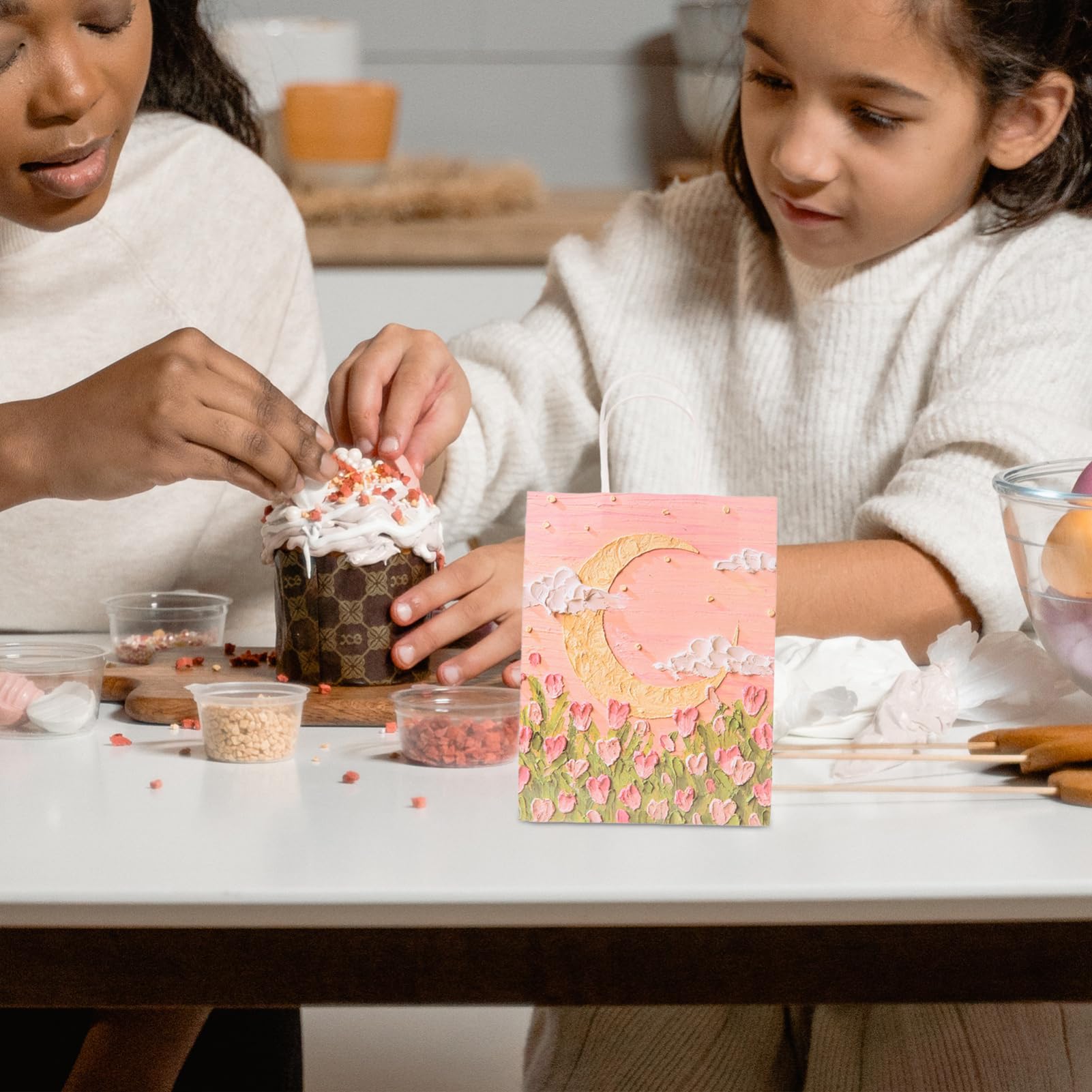 TOPPERFUN 50 Stück Koreanische Ästhetische Papiertüten Süßigkeiten Favor Treat Taschen Snack Cookies Für Großeinkauf