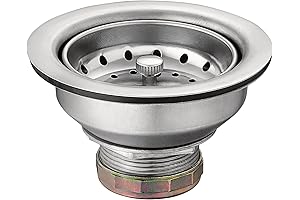Kitchen Sink Strainer with Drain Assembly and Sink Stopper Plug