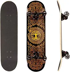 Skate Street Completo Montado Profissional PRO-II Maple Preto Black Dragon 120KG Life Dreams