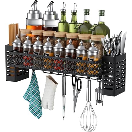 Hanging Spice Rack Wall Mount: Upgrade Your Kitchen with Style and Functionality