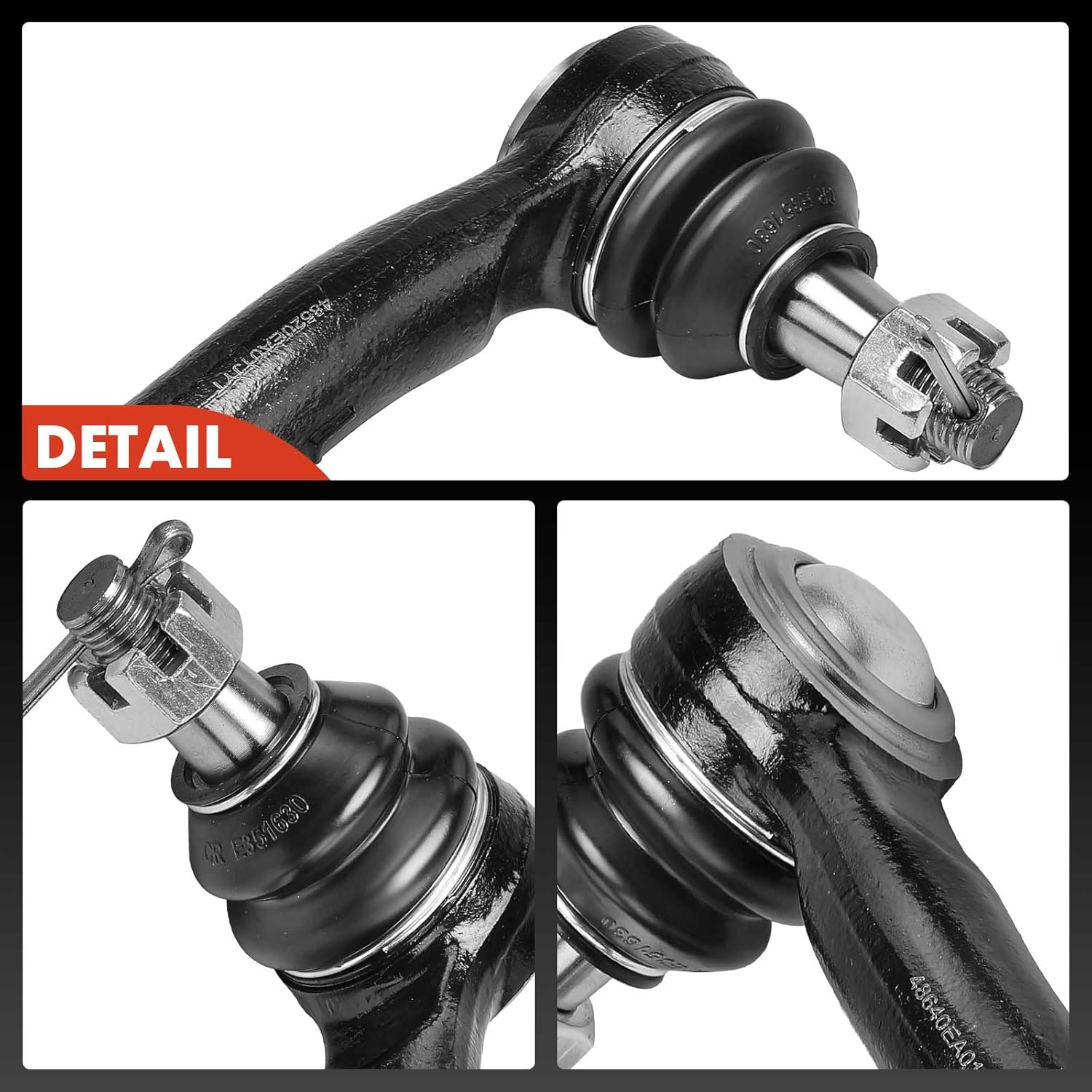 A-Premium 2 x Front Outer Tie Rod Ends, Compatible with Nissan Frontier 2005-2019, Pathfinder 2005-2012, Xterra 2005-2015