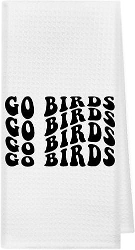 Miniatura 6 de kunlisa Trendy Groovy Go Birds - Toallas de cocina de fútbol, decoración de águila, regalos para fanáticos de águilas, 16 x 24 pulgadas