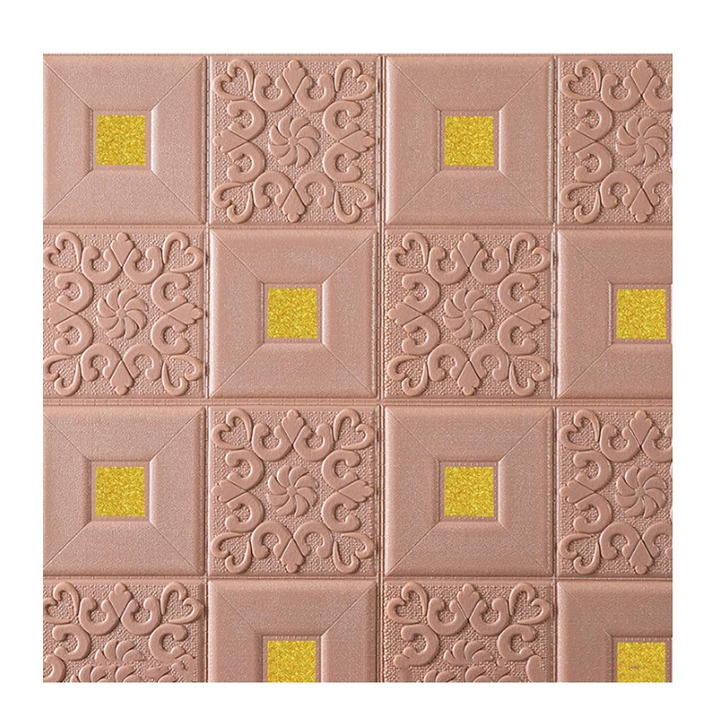 YNFNGXU 3D DIY PE Foam Brick Masonry Wallpaper Embossed Noise Reduction Bathroom Living Room Wall Decoration (70x70cm4 Color) (Color : 01, Size : 20pack)
