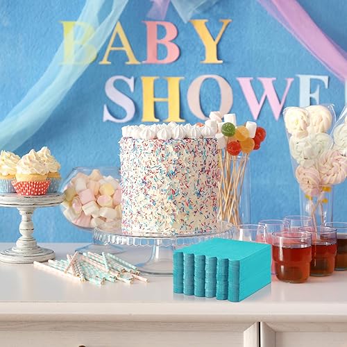 Miniatura 6 de 100 servilletas de cóctel festoneadas de papel grueso, servilletas desechables para fiestas, servilletas de bebidas para bodas, cenas, suministros