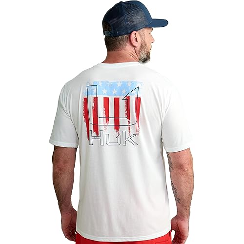 HUK Men's Fishing Graphic Tee, Performance Short Sleeve, Quick-Dry