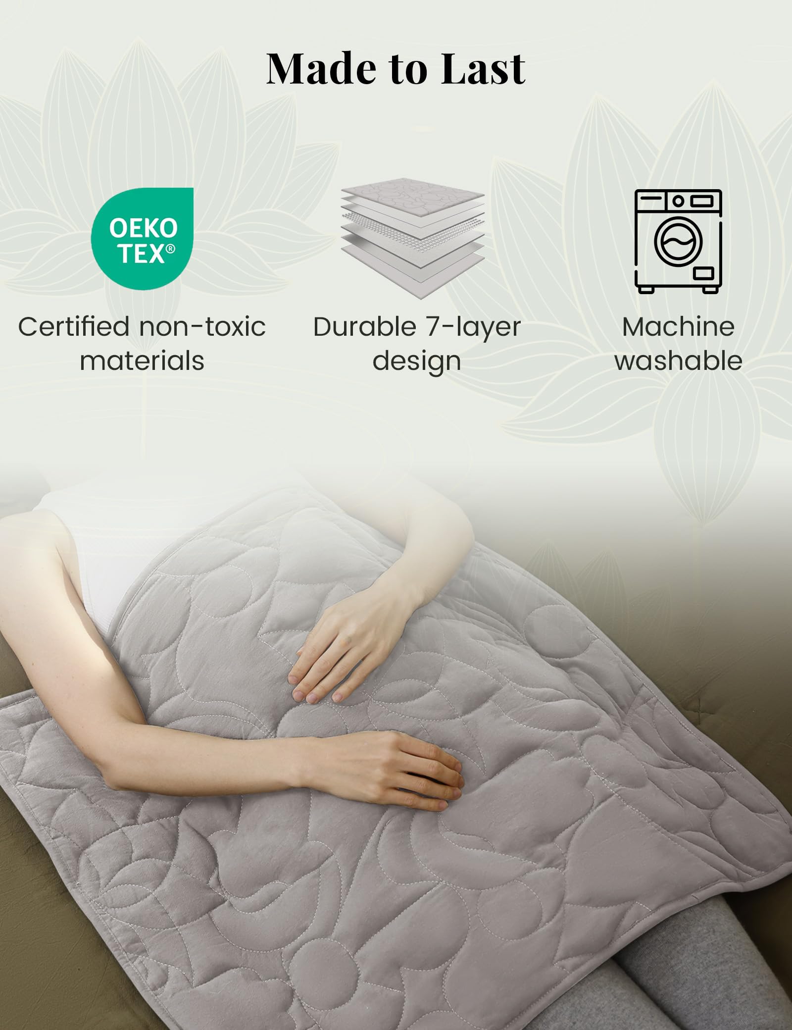 ZonLi Manta de regazo con peso de 5 libras para adultos, algodón pequeño con peso para siestas, dormir y viajar, agradable a la piel y lavable a máquina, 29 x 24 pulgadas, gris claro