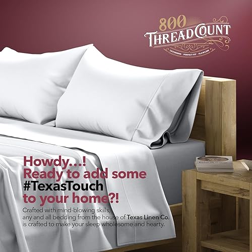 Miniatura 8 de TEXAS LINEN CO. Juego de 2 fundas de almohada 100% de algodón egipcio, tamaño estándarQueen, de 2 a 800 hilos, fundas de almohada suaves y