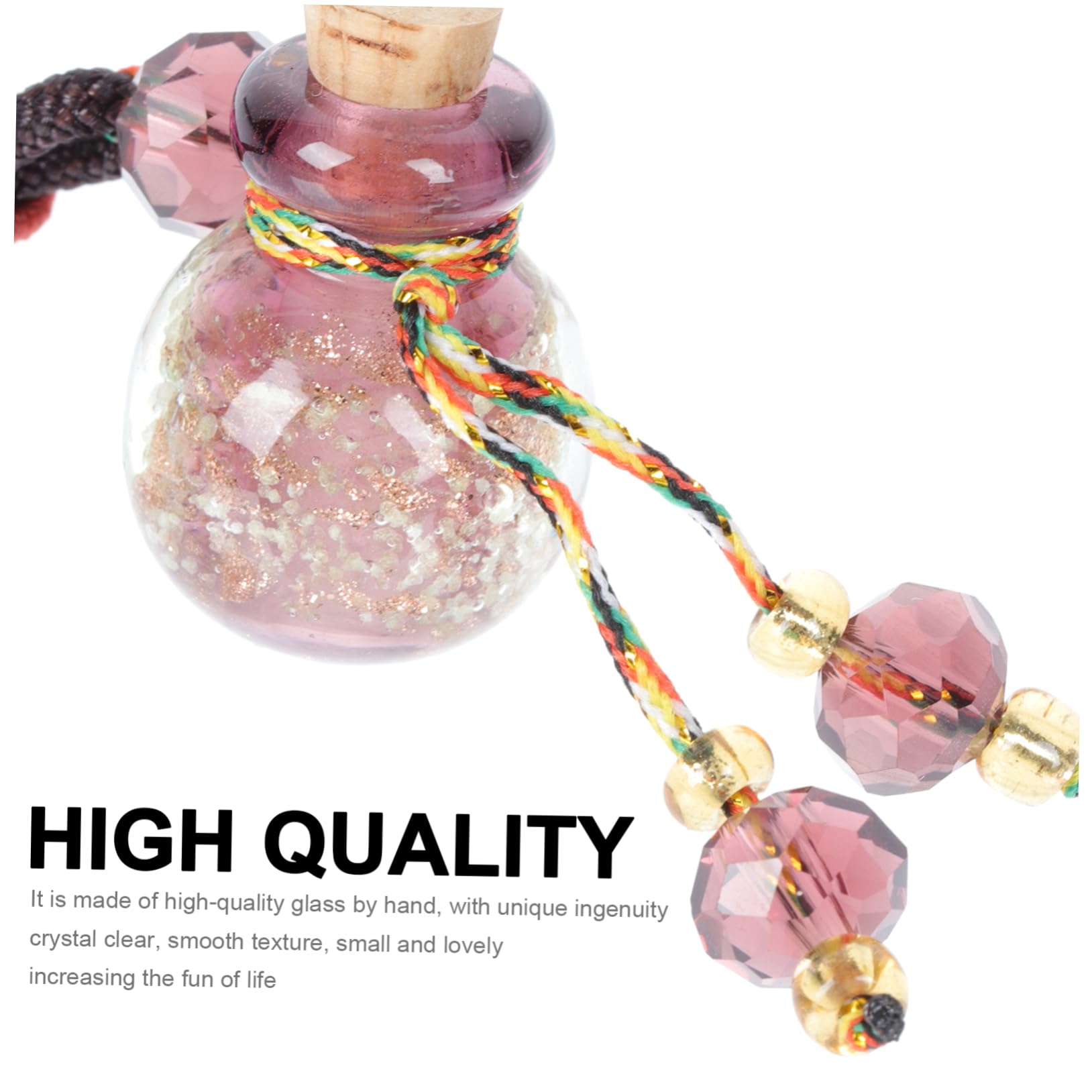 Cabilock 5 Sätze Parfümflasche Mit Ätherischen Ölen Anhänger Für Parfümflaschen Mini-parfümflasche Halskette Bastelzeug Unikal Autoanhänger Exquisite Aromatherapie-anhänger Glas 2 Stück * 5