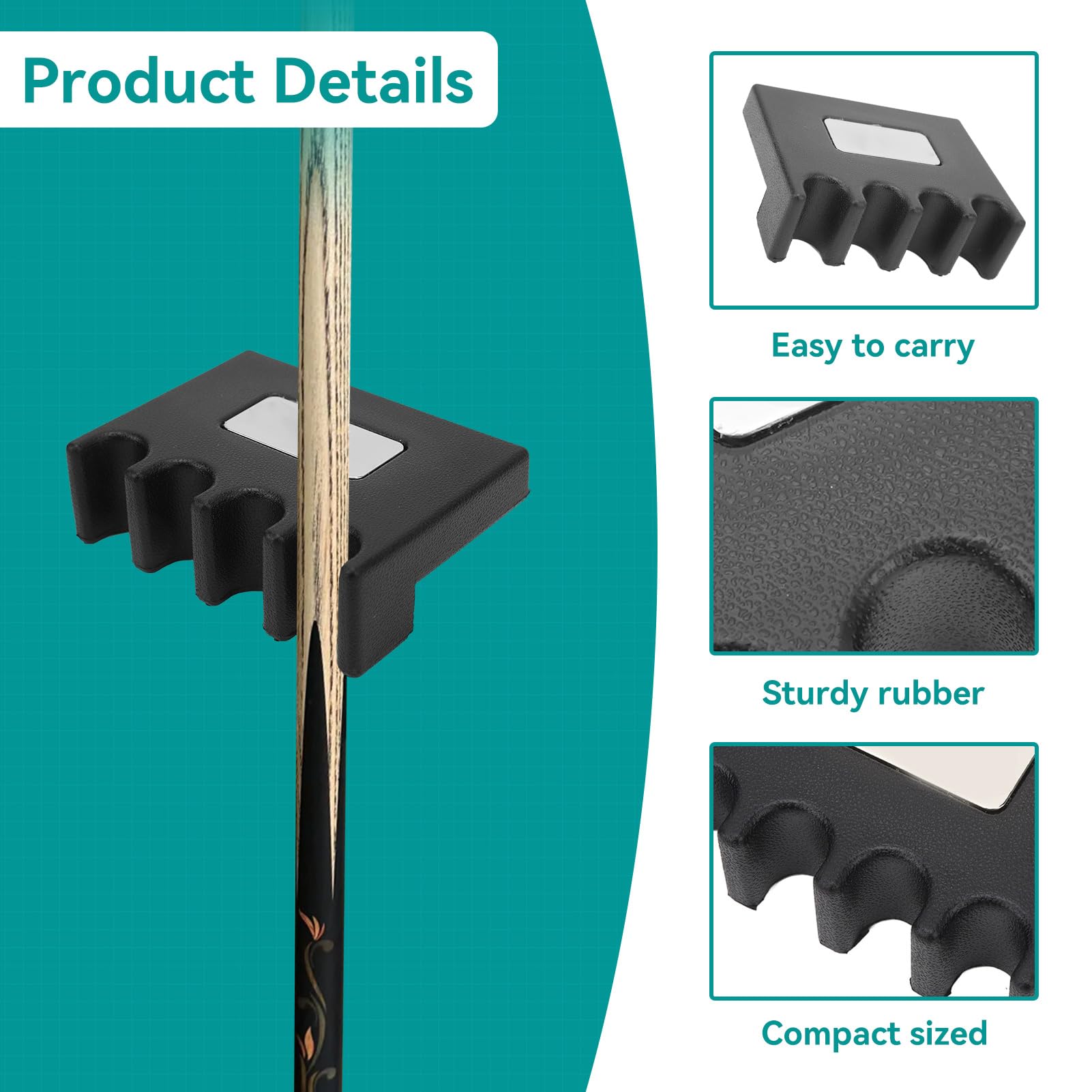 Keu houder, 9-cue draagbare biljartstokhouder voor tafel, Geweivorm, cadeau voor biljartliefhebbers, biljartuitrusting, pooltafelaccessoires Smashing