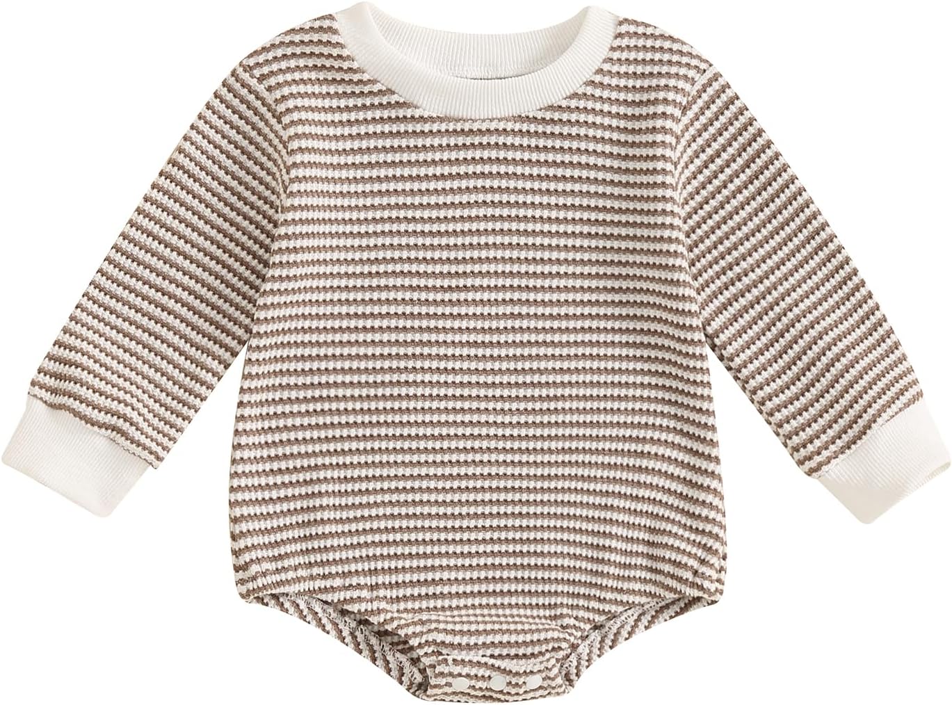 VISGOGO Unisex Baby Boy Girl Romper Waffle Newborn Infant Onesie Clothes Long Sleeve Bubble Oversized Romper Bodysuit Top