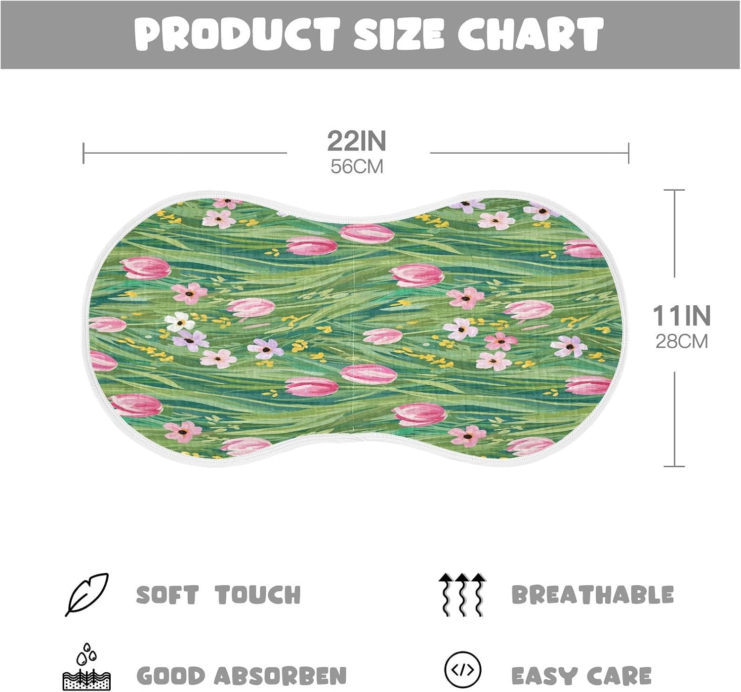 Oil Painting of Flowers Burp Cloths Unisex Cotton Burp Cloths Absorbent and Non-Seeping Suitable for Babies, Toddlers, Newborns