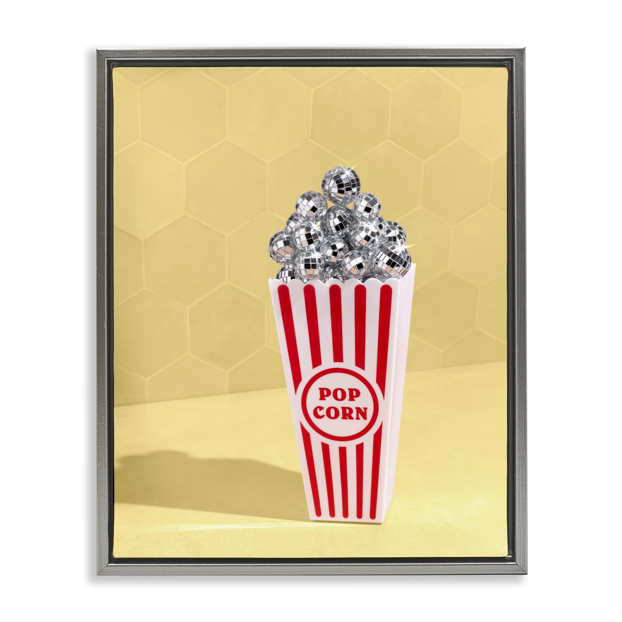 Discoteca Popcorn Movie Snack, 40,6 x 50,8 cm tela in cornice galleggiante