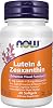 Suplementos NOW Foods, Luteína y Zeaxantina con 25 mg de Luteína y 5 mg de Zeaxantina, 60 Softgels, Paquete de 1 1