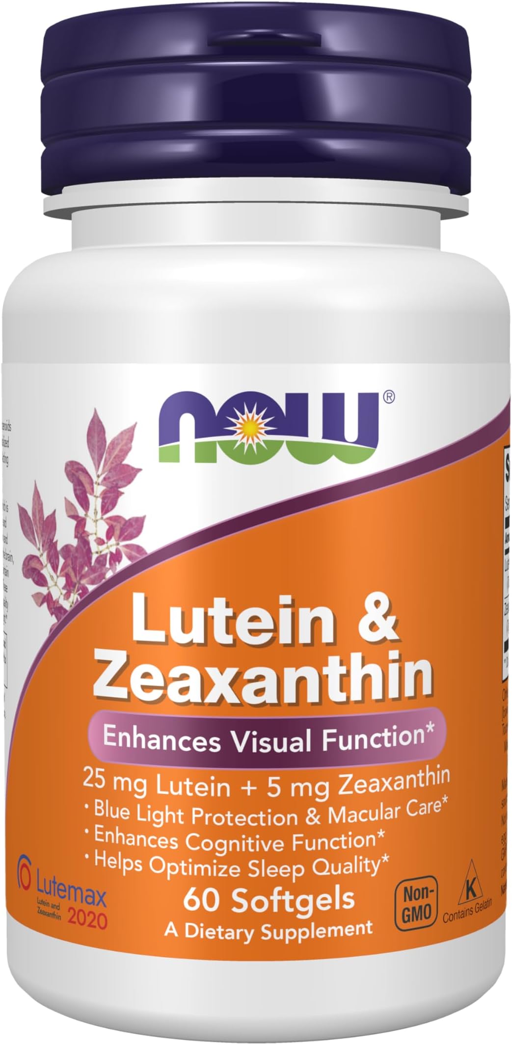 Supplements, Lutein & Zeaxanthin with 25 mg Lutein and 5 mg Zeaxanthin, 60 Softgels