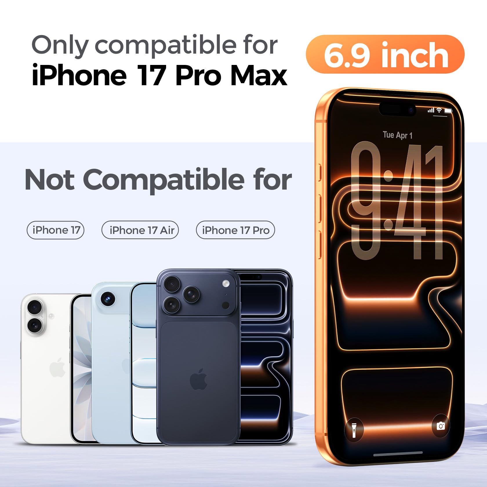 Niphabe 3 Pezzi Pellicola Privacy per iPhone 17 Pro Max con 3 Protezione Fotocamera, con Strumento di Facile Installazione, Vetro Temperato Anti Spia Grado Militare 9H Durezza Anti-graffio