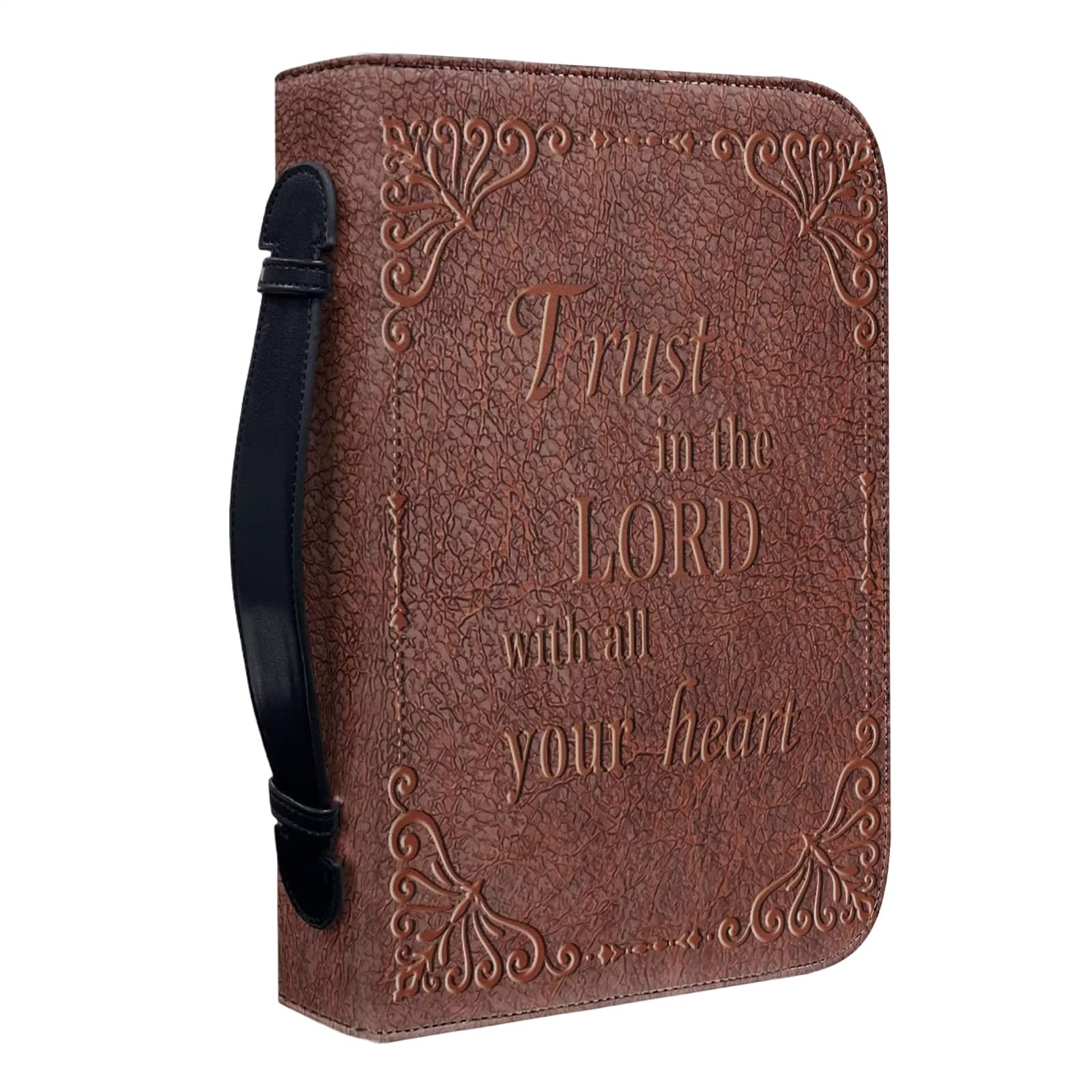 Bibel-Tragetasche, Bibeltaschen für Frauen, Bibel-Tragetasche aus PU-Leder mit Griff, Tragbare Tragetasche, Kirchentaschen mit Griff für Gottesdienst und Bibelstudium