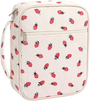 Large Bible Cover Case for Women,Bible Bag,Floral Bible Storage Bags with Zipper Pocket and Handle