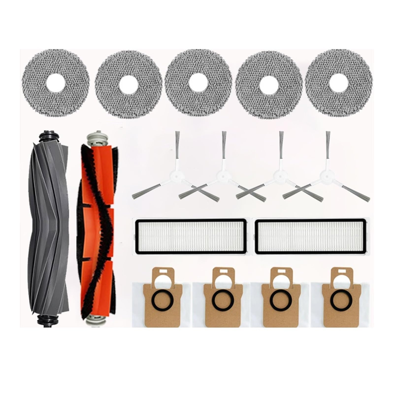 Kompatybilny z Dreame L10s Ultra / S10 Pro akcesoria kompatybilne z XIAOMI Mijia Omni 1S B101CN Robot X10+ Robot Vacuum Main Side Brush Filter Mop Parts (bordowy)