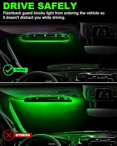 Miniatura 70 de HLauto Luces estroboscópicas de emergencia 6Z4J: luces de seguridad blancas rojas de 2 x 16.8 pulgadas, 48 luces LED intermitentes de advertencia