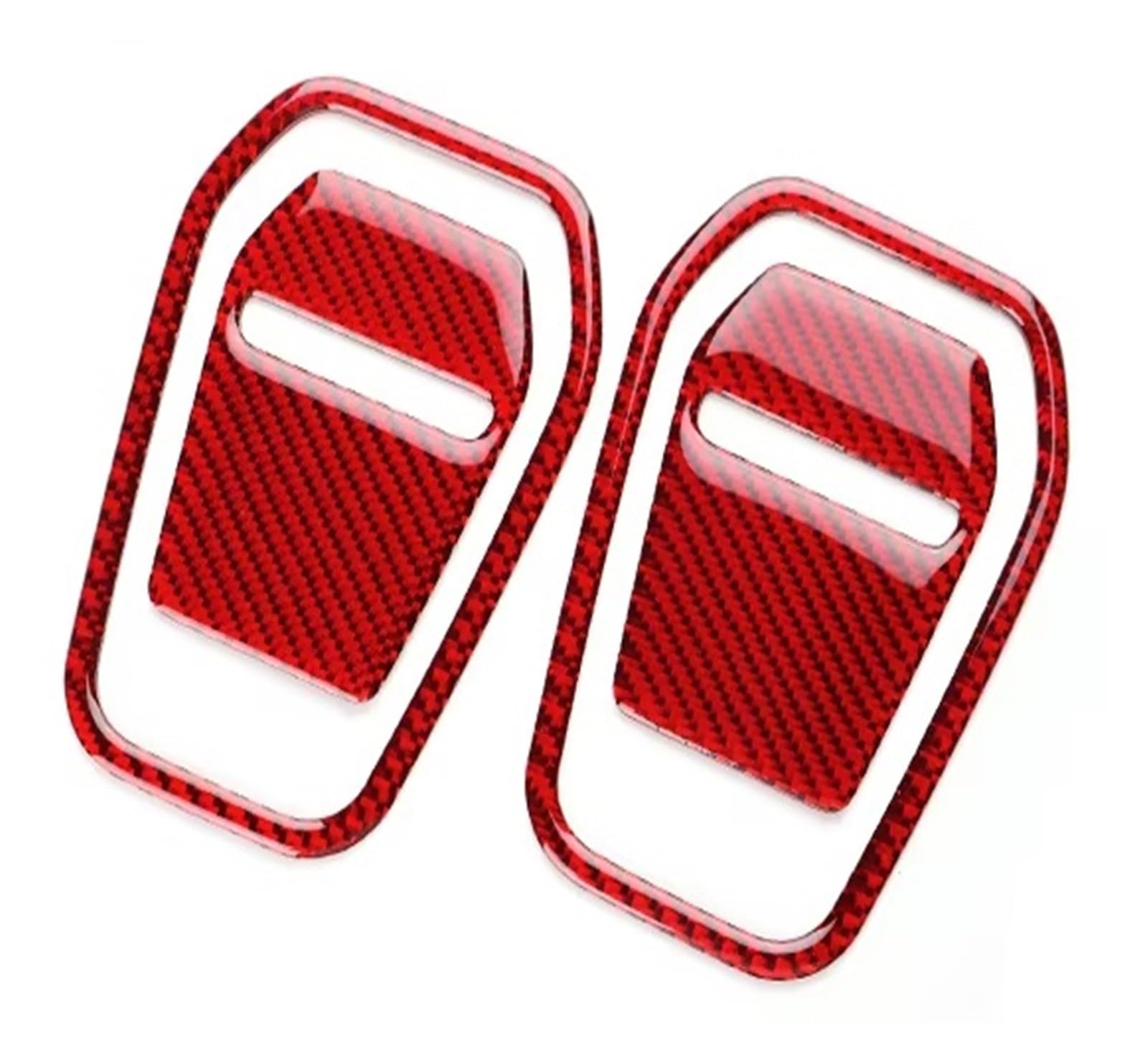 Interior Trim for Mustang GT for Dark for Horse for EcoBoost 2024 2025 LHD RHD Car Seat Handle Decor Interior Trim Sticker Cover Trim Sticker(Red Carbon)