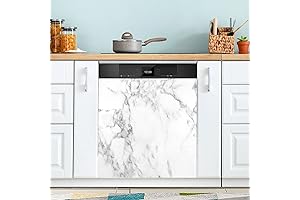 White Marble Texture Dishwasher Magnet Cover - A Touch of Elegance for Your Kitchen