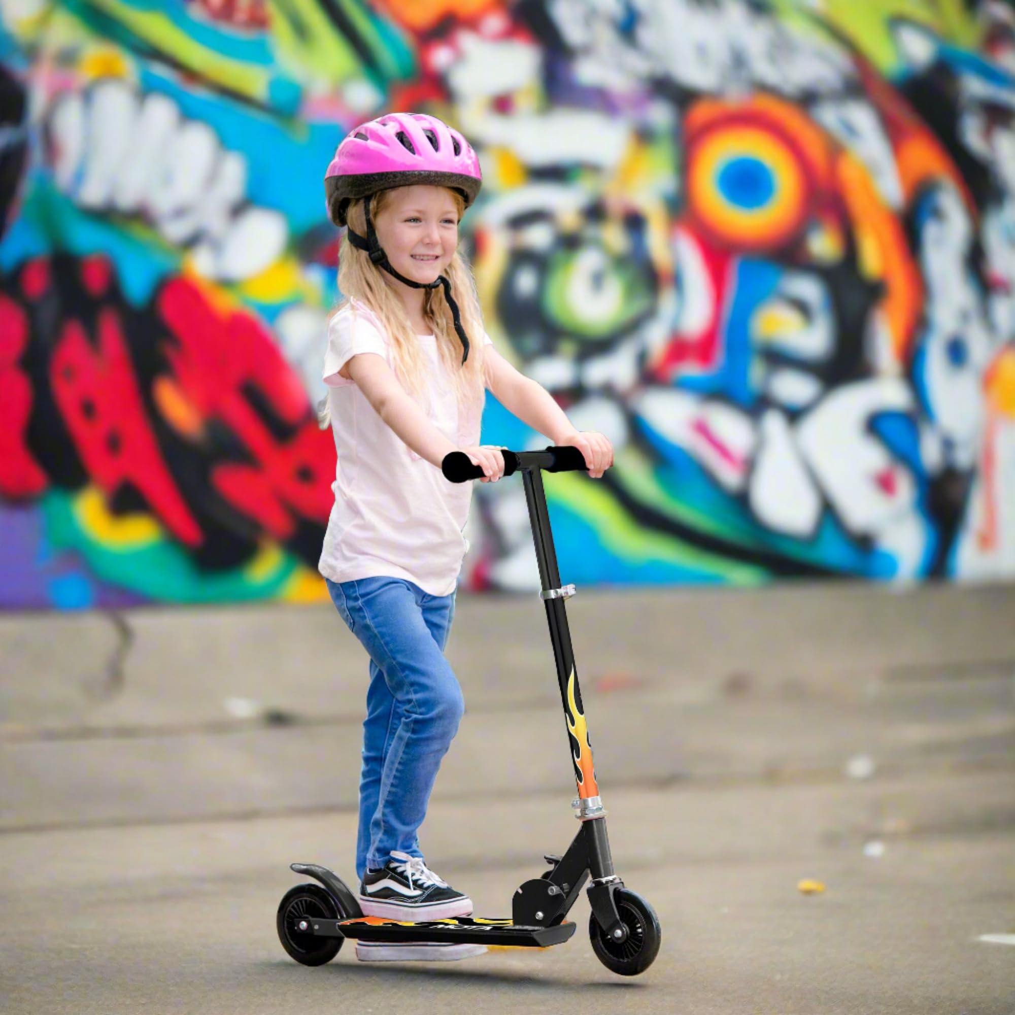 HTI Atom Light Up Wheels Inline Scooters for Kids | Push Scooter for Kids with Adjustable Handle Height | Easy Fold Kids Scooter for Boys and Girls HTI Atom Light Up Wheels Inline Scooters for Kids | Push Scooter for Kids with Adjustable Handle Height | Easy Fold Kids Scooter for Boys and Girls